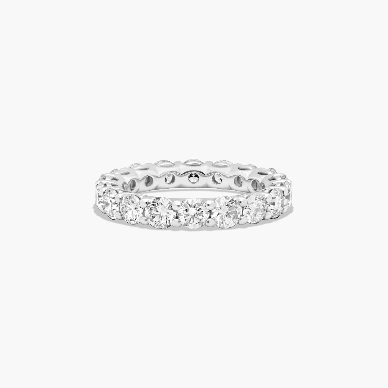 Low Dome Basket Eternity Ring With 3 CTW Lab-Grown Diamonds