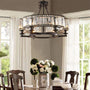 Farmhouse Antique Round Island Crystal Chandelier - 7PM LIGHTING