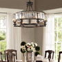 Industrial Farmhouse Crystal Chandelier - 7PM LIGHTING