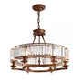 Industrial Farmhouse Crystal Chandelier - 7PM LIGHTING