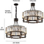 Farmhouse Antique Round Island Crystal Chandelier - 7PM LIGHTING
