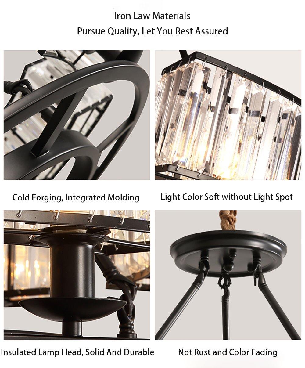 Industrial Farmhouse Crystal Chandelier - 7PM LIGHTING