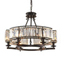 Industrial Farmhouse Crystal Chandelier - 7PM LIGHTING