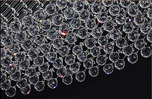 7PM Contemporary Staircase Moon Shaped Wave and Spiral Crystal Chandelier - 7PM LIGHTING