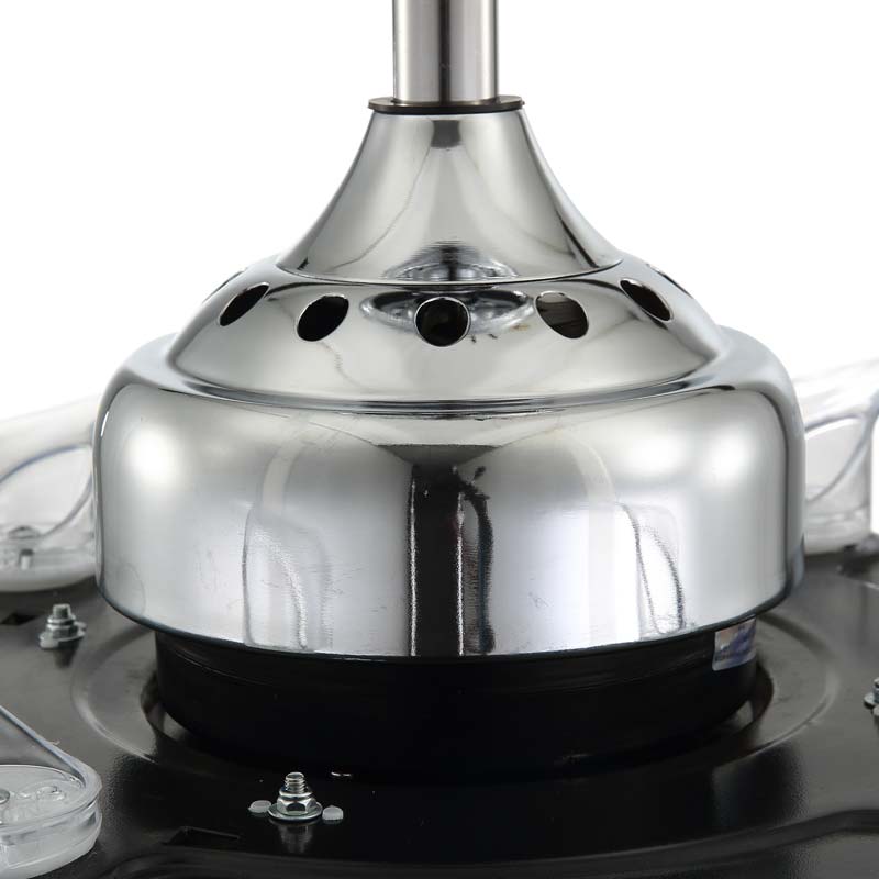 Chandelier Ceiling Fan with Crystal Lights 36" Chrome