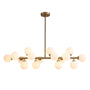Ball Linear Chandelier Positive Dispaly Light On