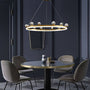 Brass Ring Chandelier For Dining Room