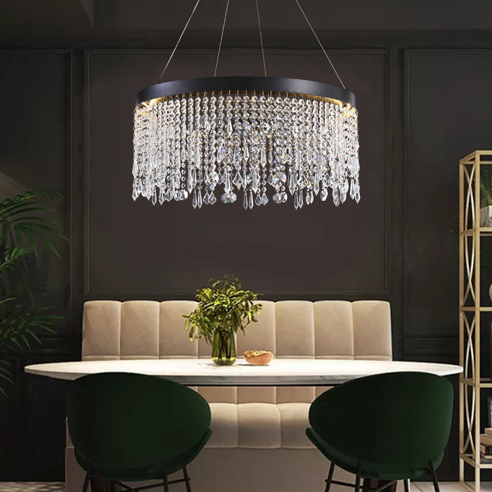 Crystal Raindrop Ring Chandelier