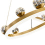 Gold Round Chandelier with Crystal Ball Detail-2
