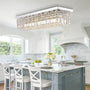 Contemporary Rectangle Crystal Chandelier Chrome - 7PM LIGHTING