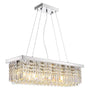 Contemporary Rectangle Crystal Chandelier Chrome - 7PM LIGHTING