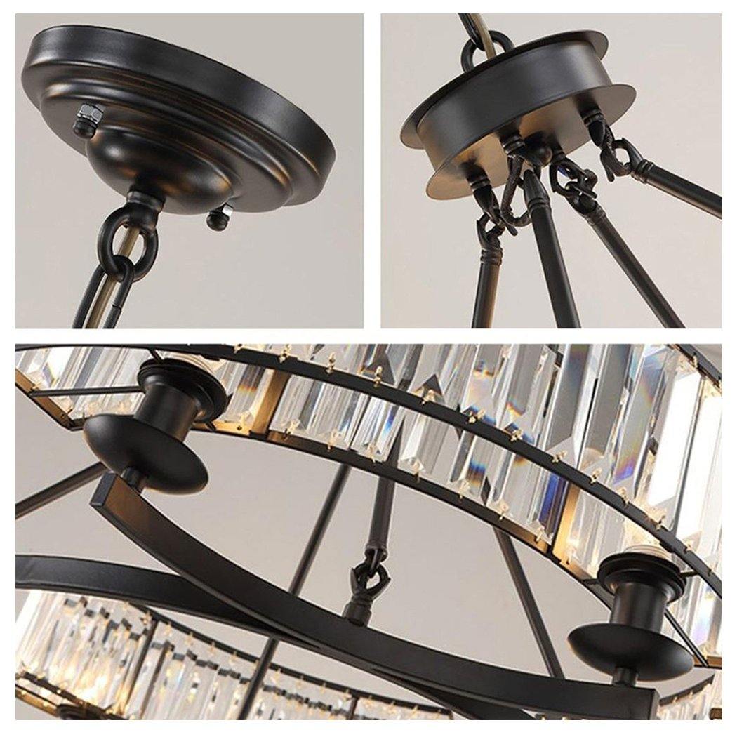 Farmhouse Antique Round Island Crystal Chandelier - 7PM LIGHTING