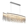Post Modern Rectangle Aluminum Tassel Linear Chandelier