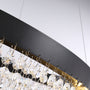 Raindrop Crystal Chandelier Matt Black Frame Detail