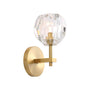 Short Pole Brass Crystal Wall Light Side Dispaly Light Off