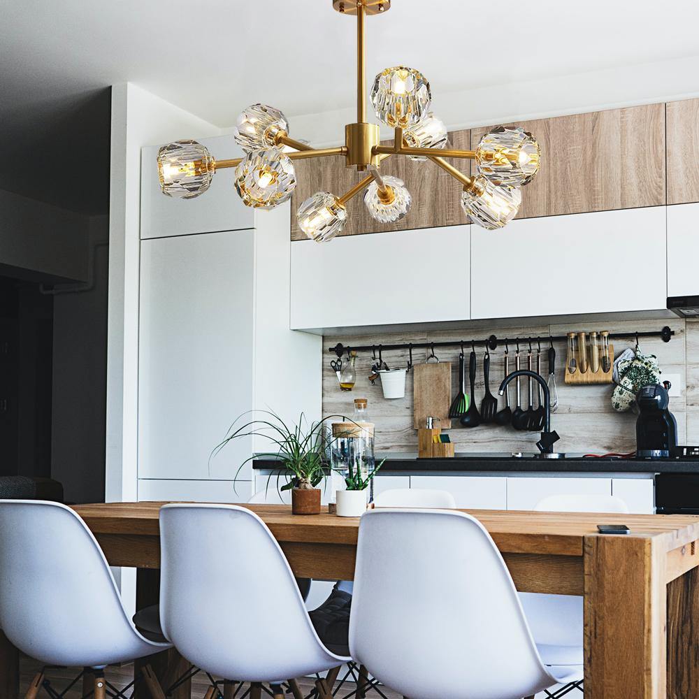 Modern Gold Sputnik Crystal Chandelier - 7PM LIGHTING