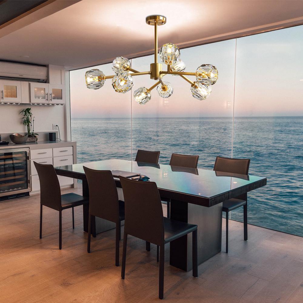 Modern Gold Sputnik Crystal Chandelier - 7PM LIGHTING