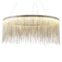 Modern Round Aluminum Tassel Linear Chandelier