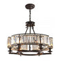 Farmhouse Antique Round Island Crystal Chandelier - 7PM LIGHTING