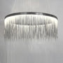 Modern Round Aluminum Tassel Linear Chandelier